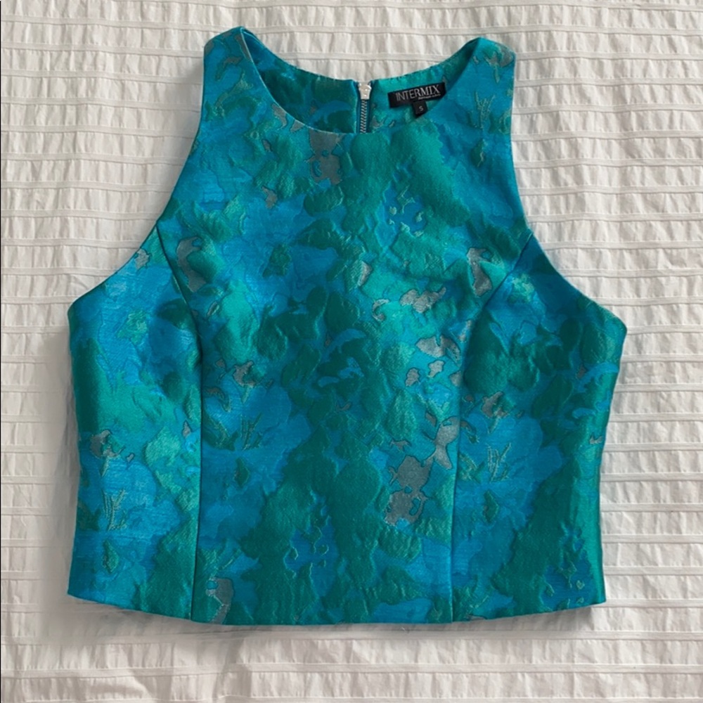 Intermix Brocade Crop Tank Top - XS/S